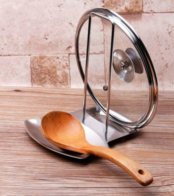 Stainless Steel Spoon Rest Pan Pot Cover - Techlonics