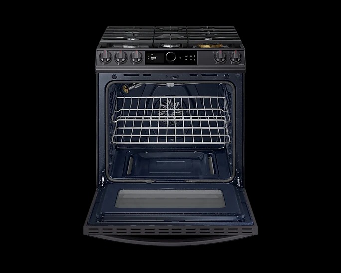ca gas range with true convction and air fry nx60t8711 nx60t8711sg aa frontopenblack 236006964 11zon