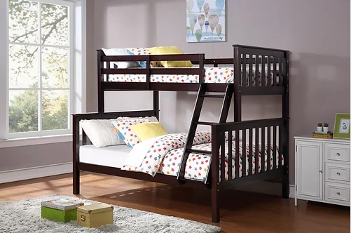 wooden twin bunk bed